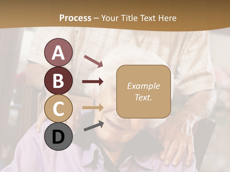 An Elderly Man Sitting In A Wheel Chair Next To A Woman PowerPoint Template