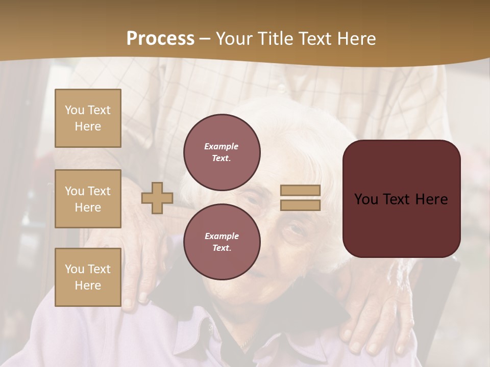 An Elderly Man Sitting In A Wheel Chair Next To A Woman PowerPoint Template