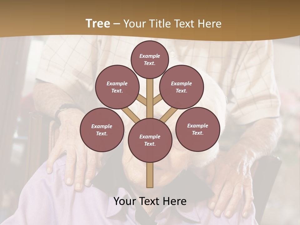 An Elderly Man Sitting In A Wheel Chair Next To A Woman PowerPoint Template