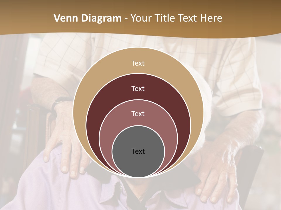 An Elderly Man Sitting In A Wheel Chair Next To A Woman PowerPoint Template