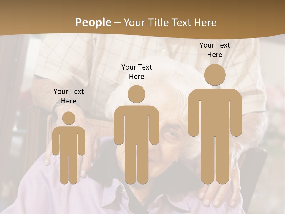 An Elderly Man Sitting In A Wheel Chair Next To A Woman PowerPoint Template