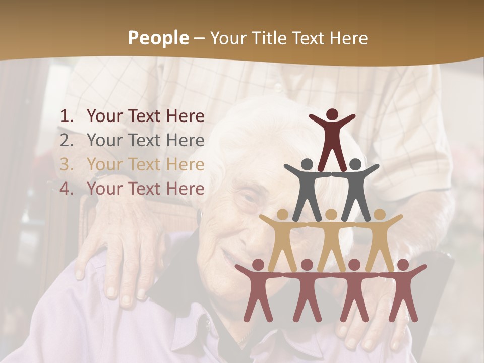An Elderly Man Sitting In A Wheel Chair Next To A Woman PowerPoint Template