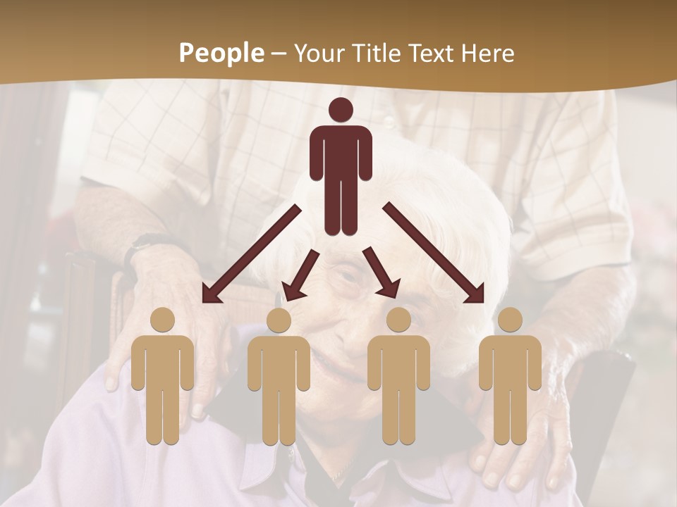 An Elderly Man Sitting In A Wheel Chair Next To A Woman PowerPoint Template