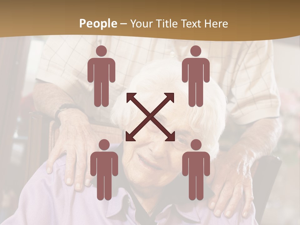 An Elderly Man Sitting In A Wheel Chair Next To A Woman PowerPoint Template