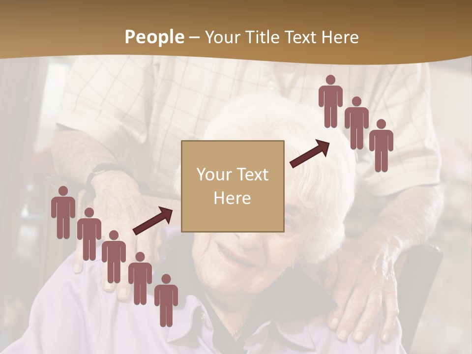 An Elderly Man Sitting In A Wheel Chair Next To A Woman PowerPoint Template