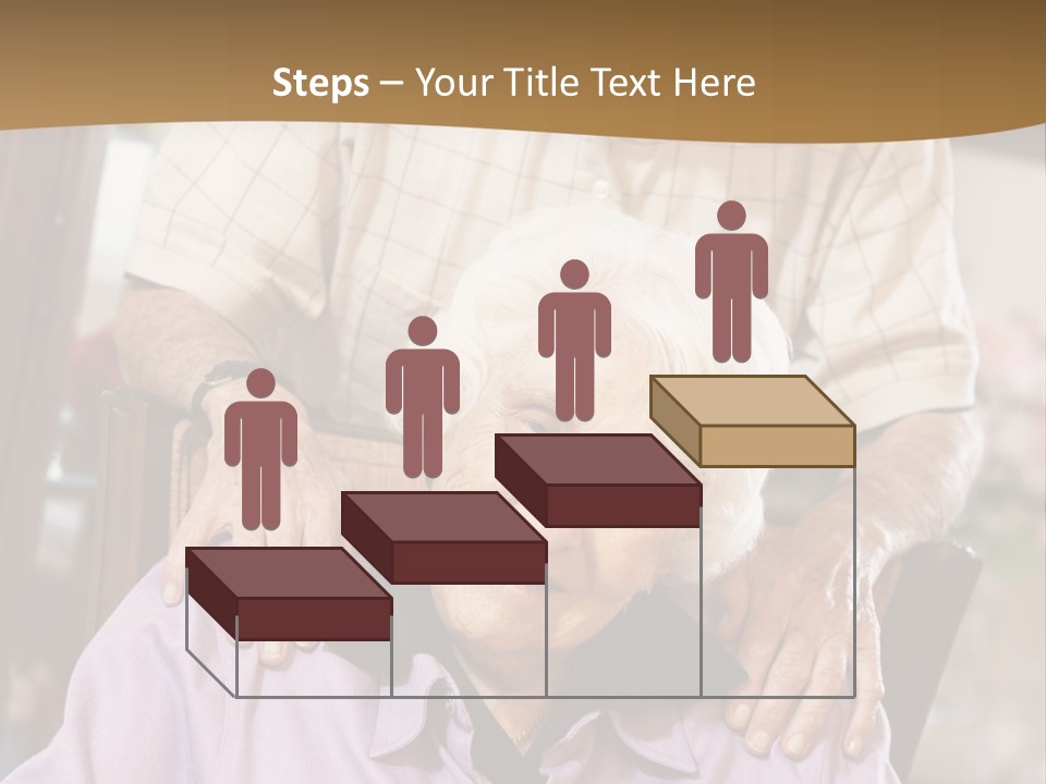 An Elderly Man Sitting In A Wheel Chair Next To A Woman PowerPoint Template