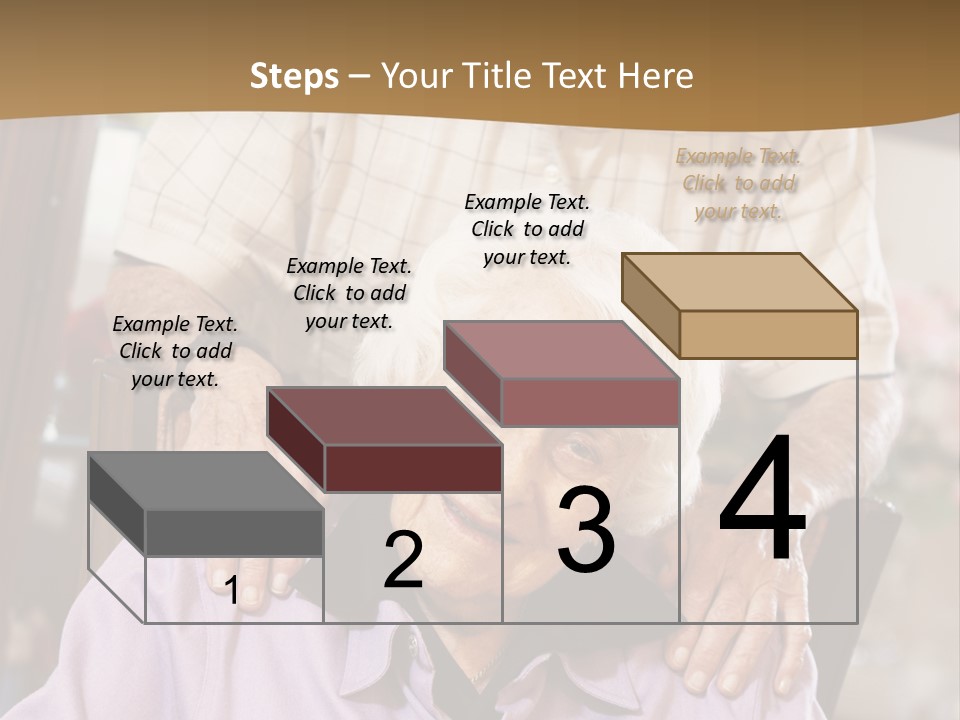 An Elderly Man Sitting In A Wheel Chair Next To A Woman PowerPoint Template