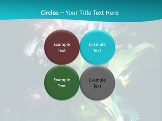 A Large Magic Flower Is Turned To The Right And A Little Flower Facing A Large Flower. Colourfully, Very Artistically And A Few Abstractly. PowerPoint Template