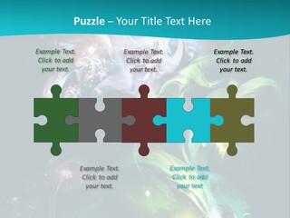 A Large Magic Flower Is Turned To The Right And A Little Flower Facing A Large Flower. Colourfully, Very Artistically And A Few Abstractly. PowerPoint Template