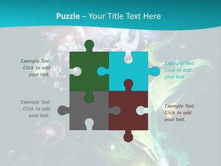 A Large Magic Flower Is Turned To The Right And A Little Flower Facing A Large Flower. Colourfully, Very Artistically And A Few Abstractly. PowerPoint Template