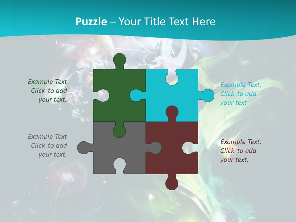 A Large Magic Flower Is Turned To The Right And A Little Flower Facing A Large Flower. Colourfully, Very Artistically And A Few Abstractly. PowerPoint Template