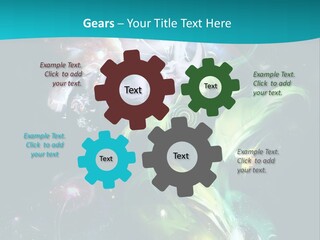 A Large Magic Flower Is Turned To The Right And A Little Flower Facing A Large Flower. Colourfully, Very Artistically And A Few Abstractly. PowerPoint Template
