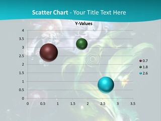 A Large Magic Flower Is Turned To The Right And A Little Flower Facing A Large Flower. Colourfully, Very Artistically And A Few Abstractly. PowerPoint Template