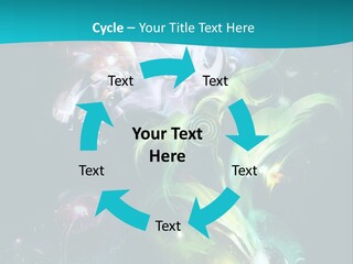 A Large Magic Flower Is Turned To The Right And A Little Flower Facing A Large Flower. Colourfully, Very Artistically And A Few Abstractly. PowerPoint Template