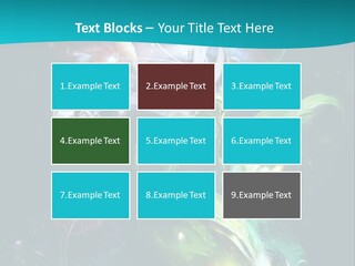 A Large Magic Flower Is Turned To The Right And A Little Flower Facing A Large Flower. Colourfully, Very Artistically And A Few Abstractly. PowerPoint Template