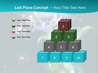 A Large Magic Flower Is Turned To The Right And A Little Flower Facing A Large Flower. Colourfully, Very Artistically And A Few Abstractly. PowerPoint Template