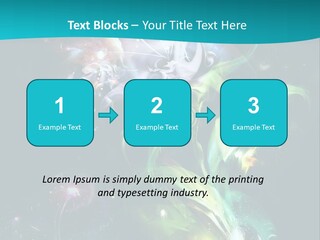 A Large Magic Flower Is Turned To The Right And A Little Flower Facing A Large Flower. Colourfully, Very Artistically And A Few Abstractly. PowerPoint Template
