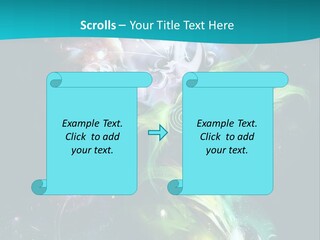 A Large Magic Flower Is Turned To The Right And A Little Flower Facing A Large Flower. Colourfully, Very Artistically And A Few Abstractly. PowerPoint Template