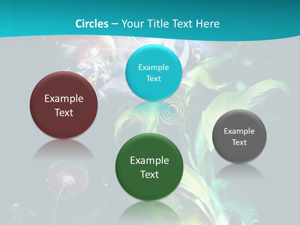 A Large Magic Flower Is Turned To The Right And A Little Flower Facing A Large Flower. Colourfully, Very Artistically And A Few Abstractly. PowerPoint Template
