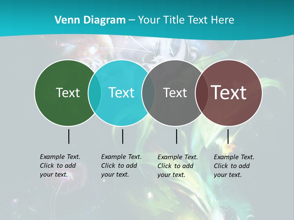 A Large Magic Flower Is Turned To The Right And A Little Flower Facing A Large Flower. Colourfully, Very Artistically And A Few Abstractly. PowerPoint Template