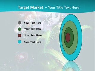 A Large Magic Flower Is Turned To The Right And A Little Flower Facing A Large Flower. Colourfully, Very Artistically And A Few Abstractly. PowerPoint Template