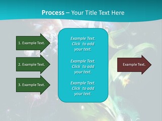 A Large Magic Flower Is Turned To The Right And A Little Flower Facing A Large Flower. Colourfully, Very Artistically And A Few Abstractly. PowerPoint Template