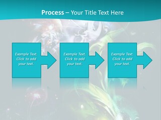 A Large Magic Flower Is Turned To The Right And A Little Flower Facing A Large Flower. Colourfully, Very Artistically And A Few Abstractly. PowerPoint Template