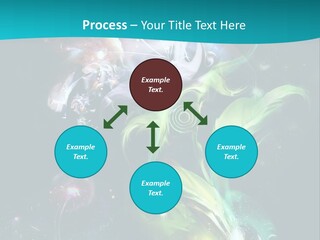 A Large Magic Flower Is Turned To The Right And A Little Flower Facing A Large Flower. Colourfully, Very Artistically And A Few Abstractly. PowerPoint Template