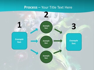 A Large Magic Flower Is Turned To The Right And A Little Flower Facing A Large Flower. Colourfully, Very Artistically And A Few Abstractly. PowerPoint Template