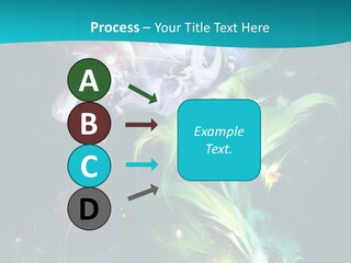 A Large Magic Flower Is Turned To The Right And A Little Flower Facing A Large Flower. Colourfully, Very Artistically And A Few Abstractly. PowerPoint Template