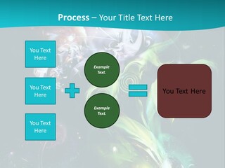 A Large Magic Flower Is Turned To The Right And A Little Flower Facing A Large Flower. Colourfully, Very Artistically And A Few Abstractly. PowerPoint Template