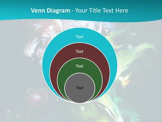 A Large Magic Flower Is Turned To The Right And A Little Flower Facing A Large Flower. Colourfully, Very Artistically And A Few Abstractly. PowerPoint Template