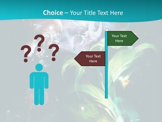 A Large Magic Flower Is Turned To The Right And A Little Flower Facing A Large Flower. Colourfully, Very Artistically And A Few Abstractly. PowerPoint Template