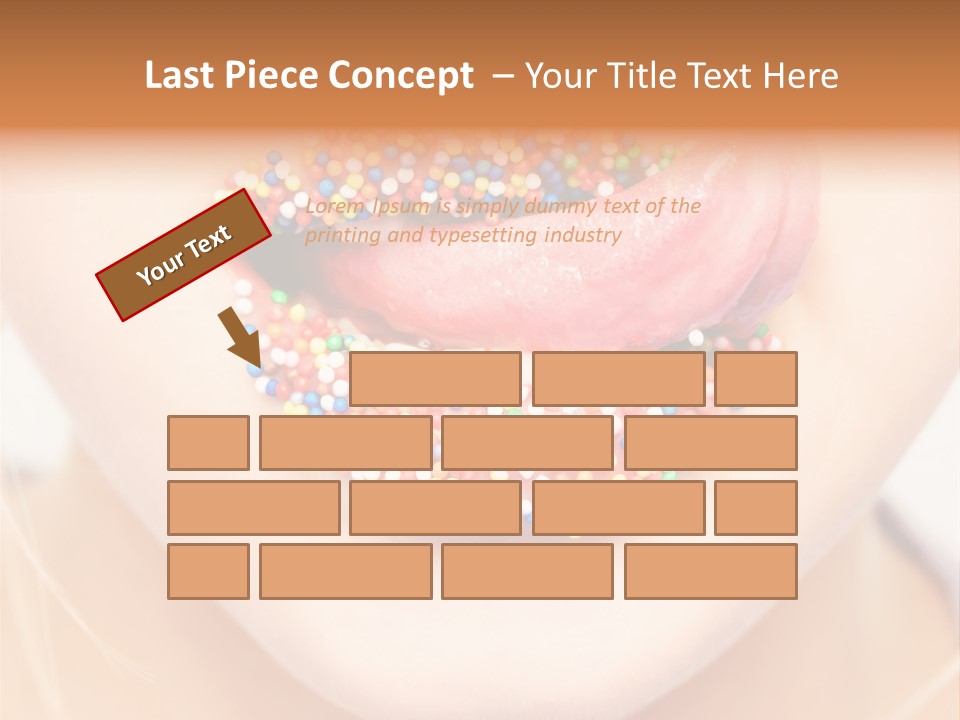 A Young Woman Blow Golden Glitter From Her Hands. PowerPoint Template