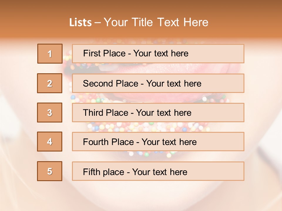 A Young Woman Blow Golden Glitter From Her Hands. PowerPoint Template