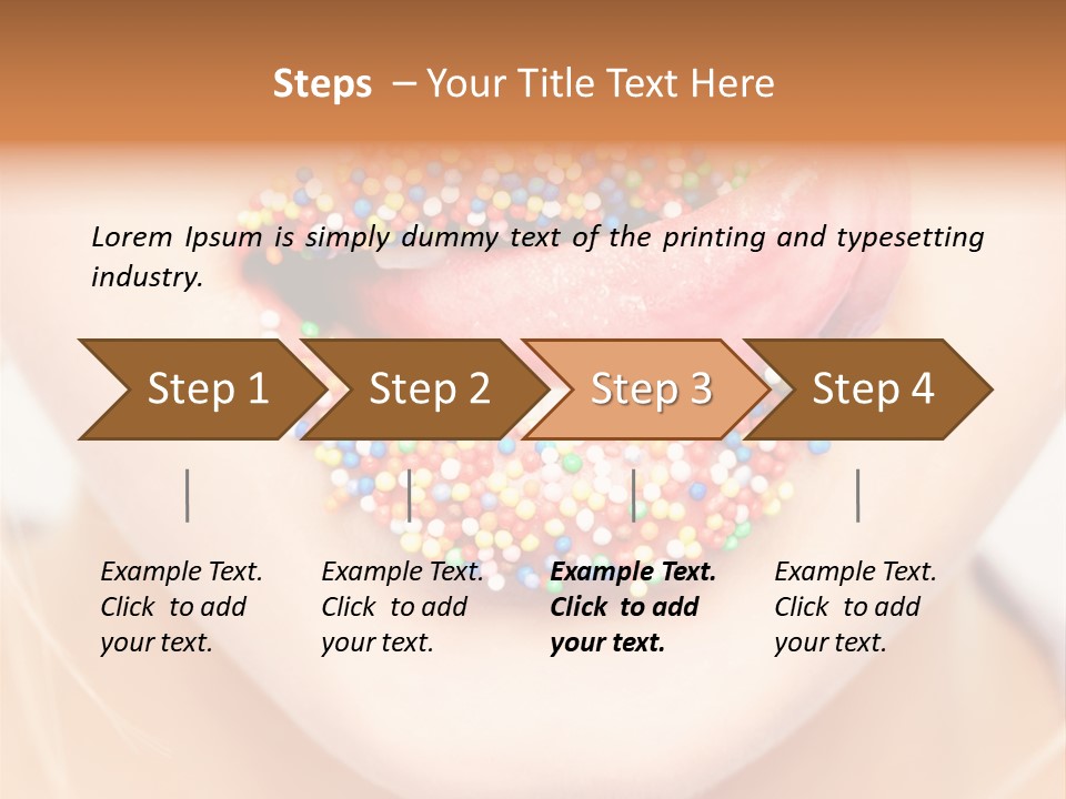 A Young Woman Blow Golden Glitter From Her Hands. PowerPoint Template