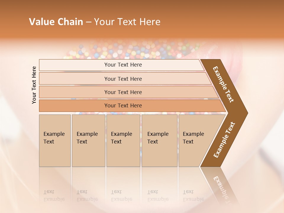 A Young Woman Blow Golden Glitter From Her Hands. PowerPoint Template