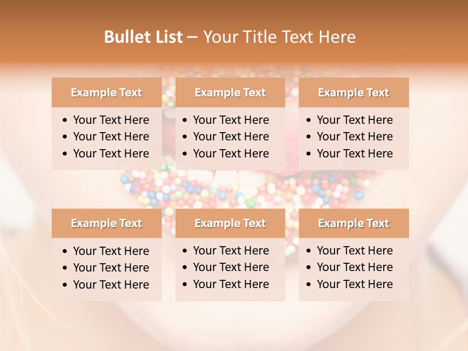 A Young Woman Blow Golden Glitter From Her Hands. PowerPoint Template