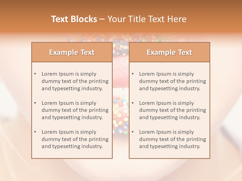 A Young Woman Blow Golden Glitter From Her Hands. PowerPoint Template