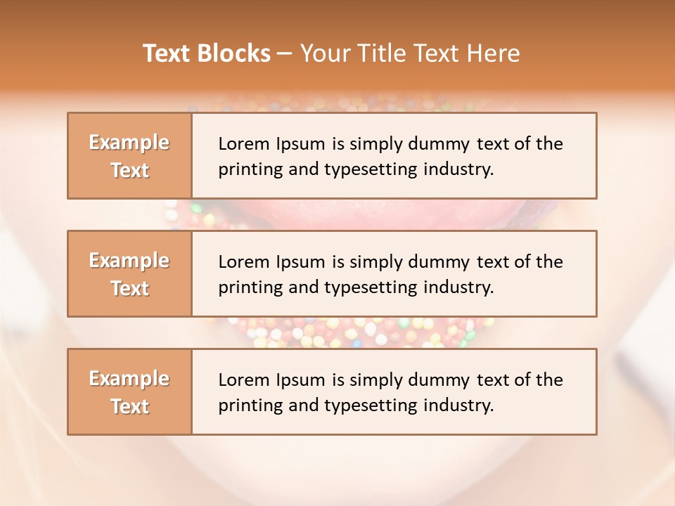 A Young Woman Blow Golden Glitter From Her Hands. PowerPoint Template