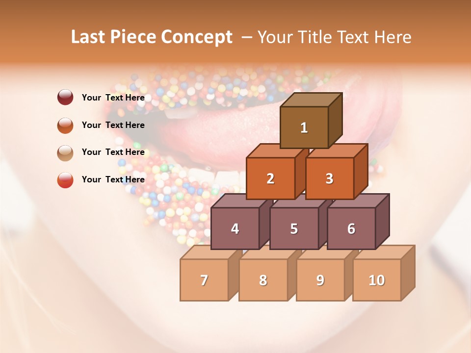 A Young Woman Blow Golden Glitter From Her Hands. PowerPoint Template