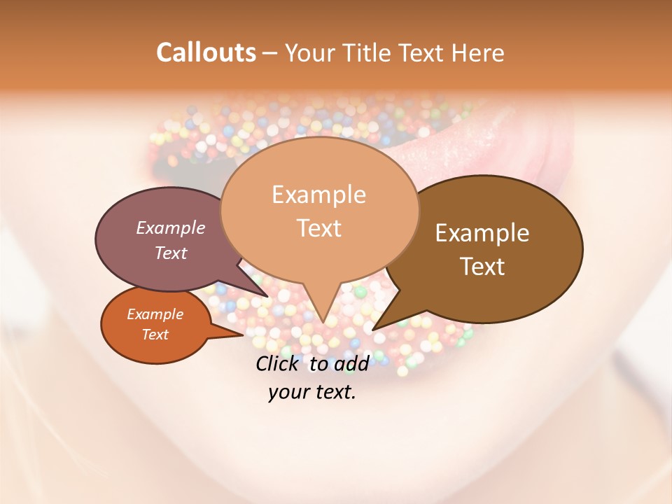 A Young Woman Blow Golden Glitter From Her Hands. PowerPoint Template