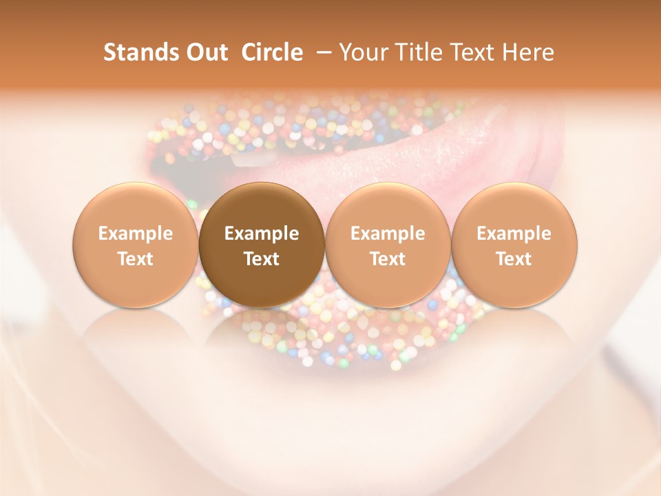 A Young Woman Blow Golden Glitter From Her Hands. PowerPoint Template