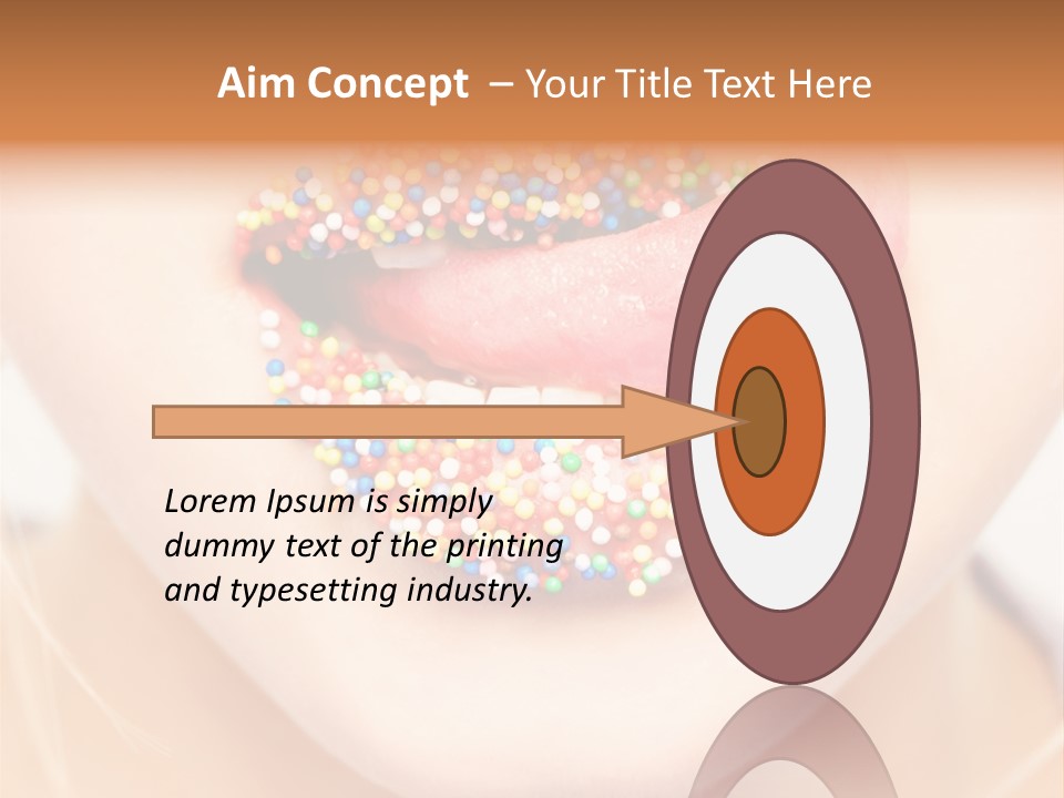 A Young Woman Blow Golden Glitter From Her Hands. PowerPoint Template