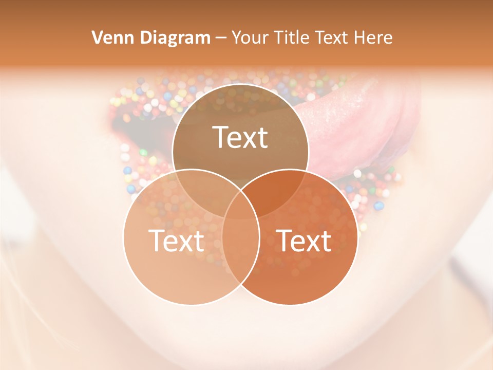 A Young Woman Blow Golden Glitter From Her Hands. PowerPoint Template