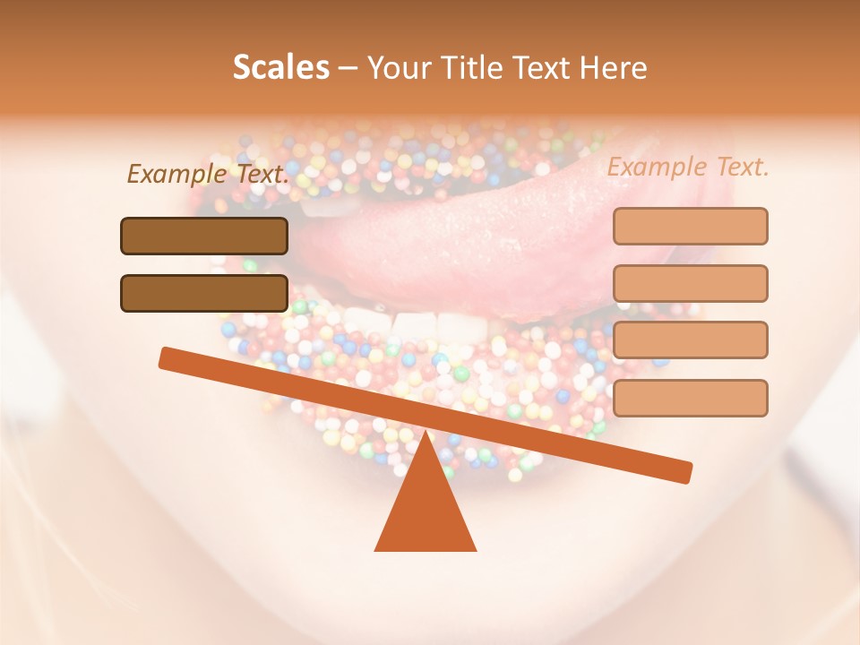 A Young Woman Blow Golden Glitter From Her Hands. PowerPoint Template