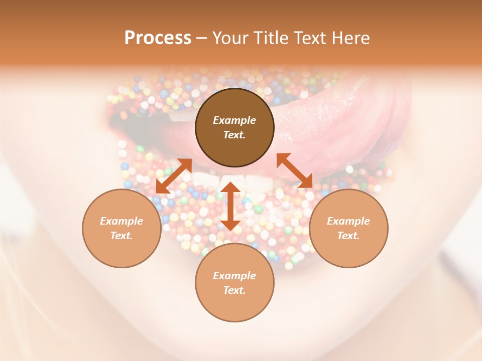 A Young Woman Blow Golden Glitter From Her Hands. PowerPoint Template