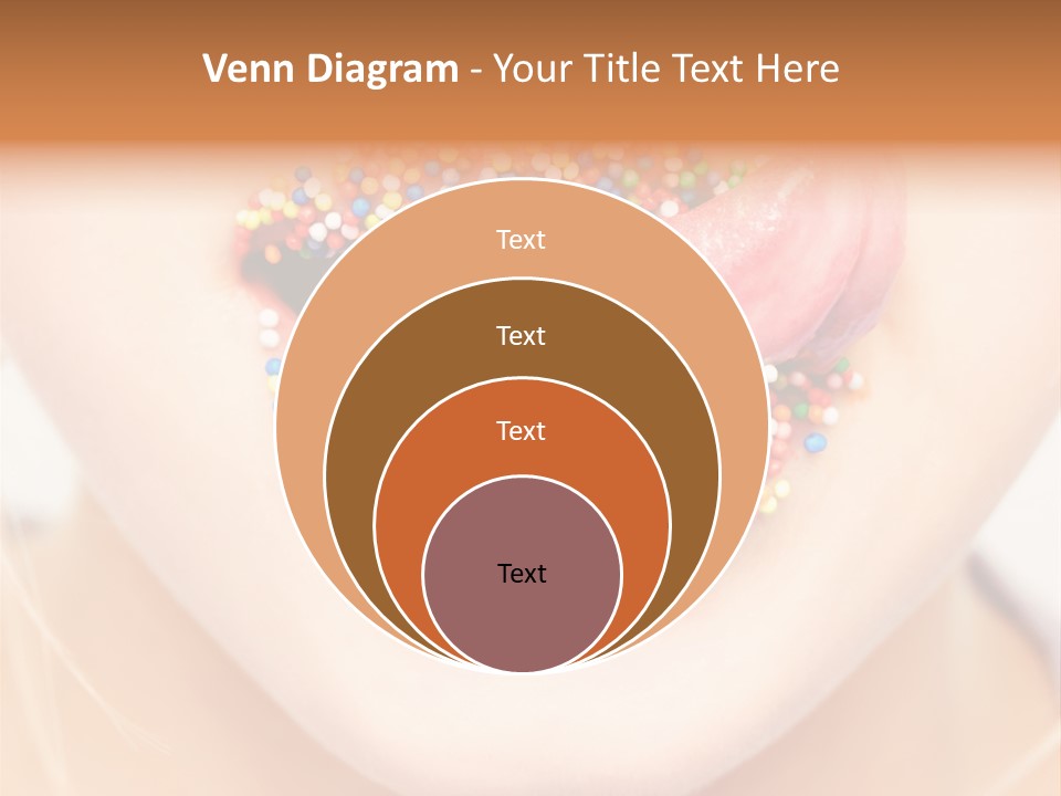 A Young Woman Blow Golden Glitter From Her Hands. PowerPoint Template