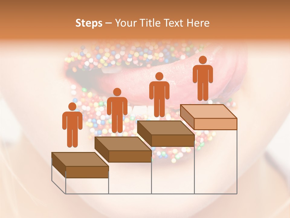 A Young Woman Blow Golden Glitter From Her Hands. PowerPoint Template
