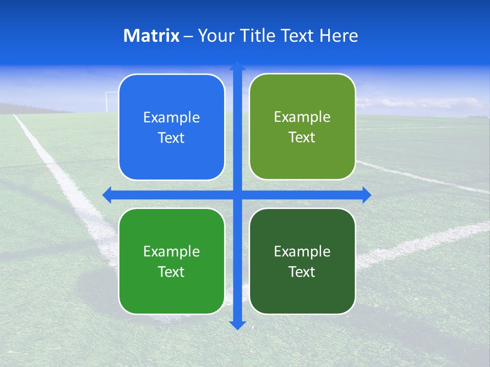 Football Field And Blue Sky PowerPoint Template